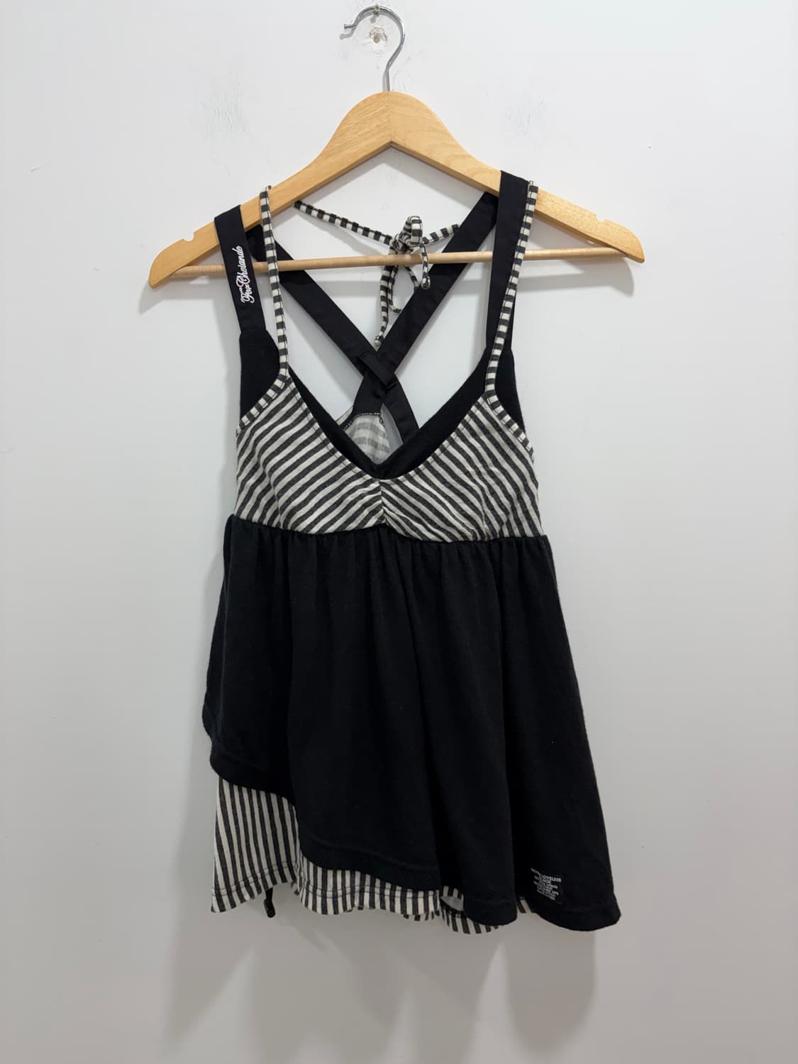 스트라이프 레이어드 갸루 나시 티셔츠 상품이미지4