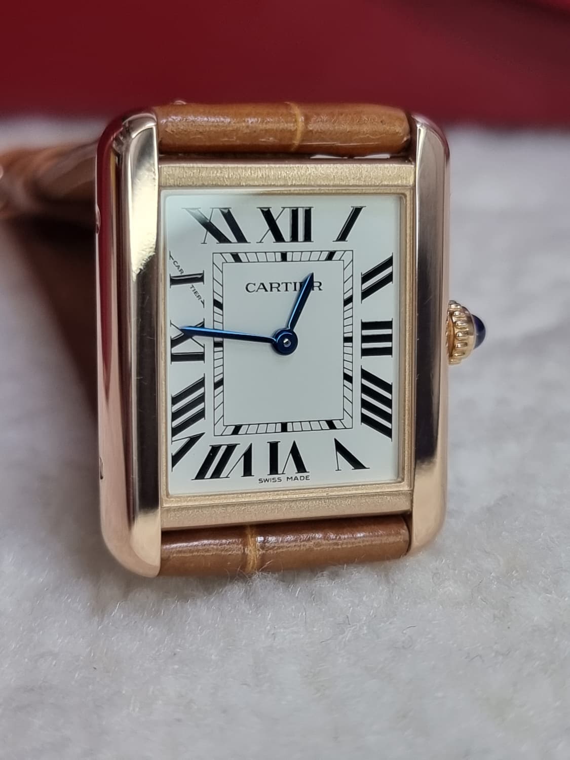 까르띠에 탱크솔로 18K 로즈골드 SM 시계 (남녀공용) 19년 상품이미지1