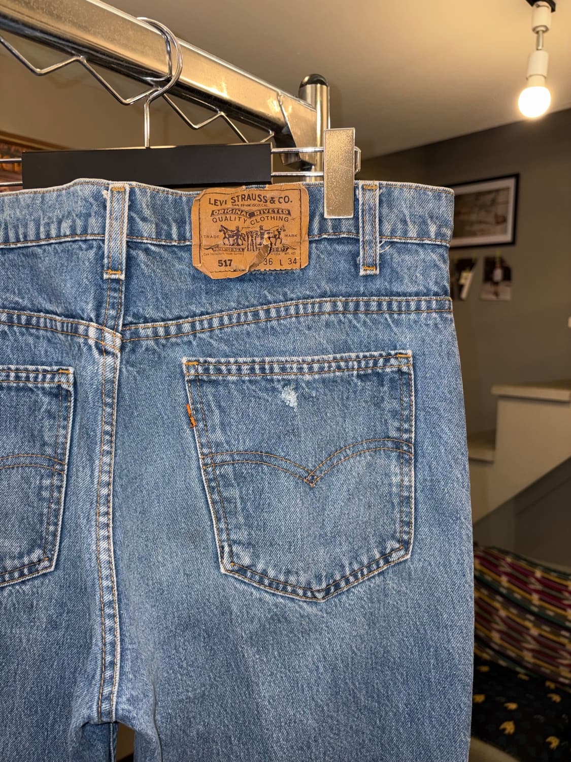 90’s Levi’s 517 USA flare denim pants 상품이미지9