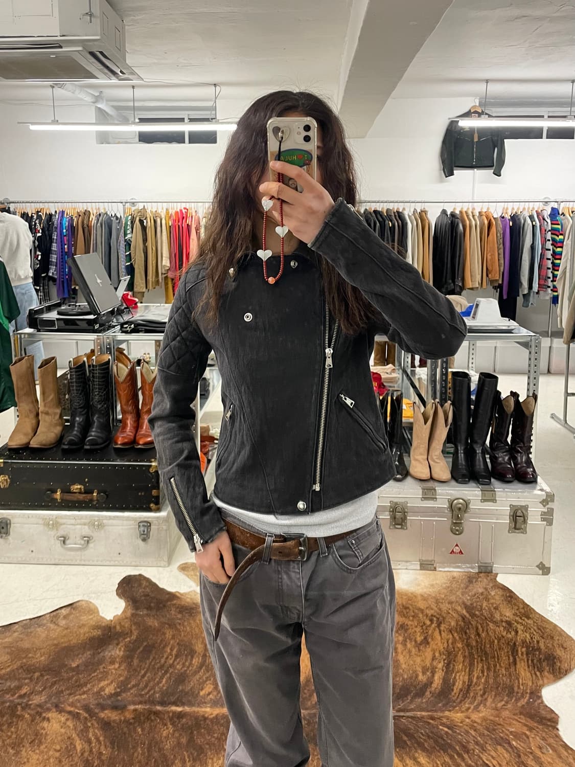 Y's python denim rider jacket 요지 파이톤 데님 상품이미지2