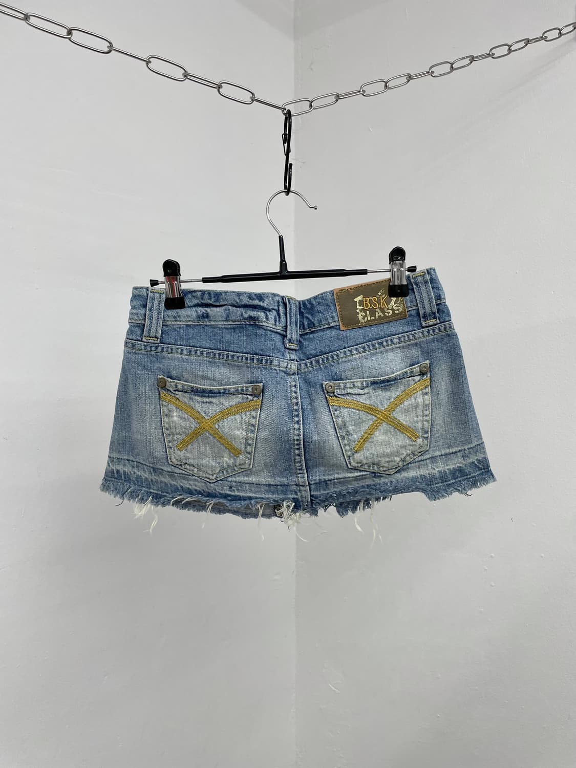 데님 워싱 마이크로 스커트 상품이미지6