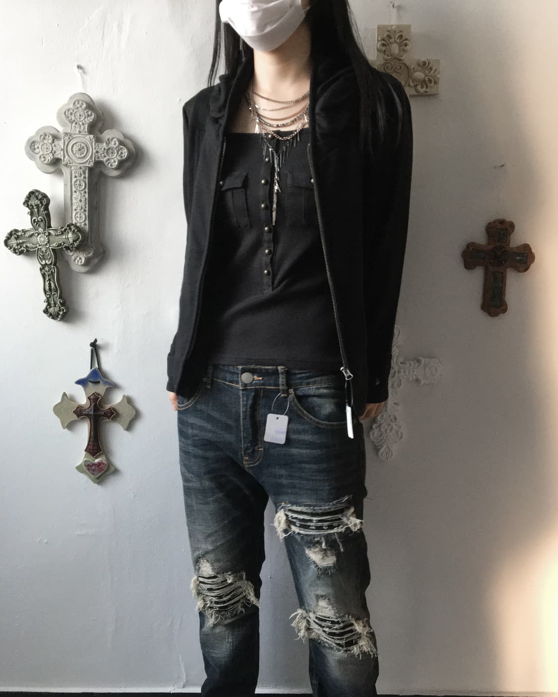 Thick neck point zip up 상품이미지8