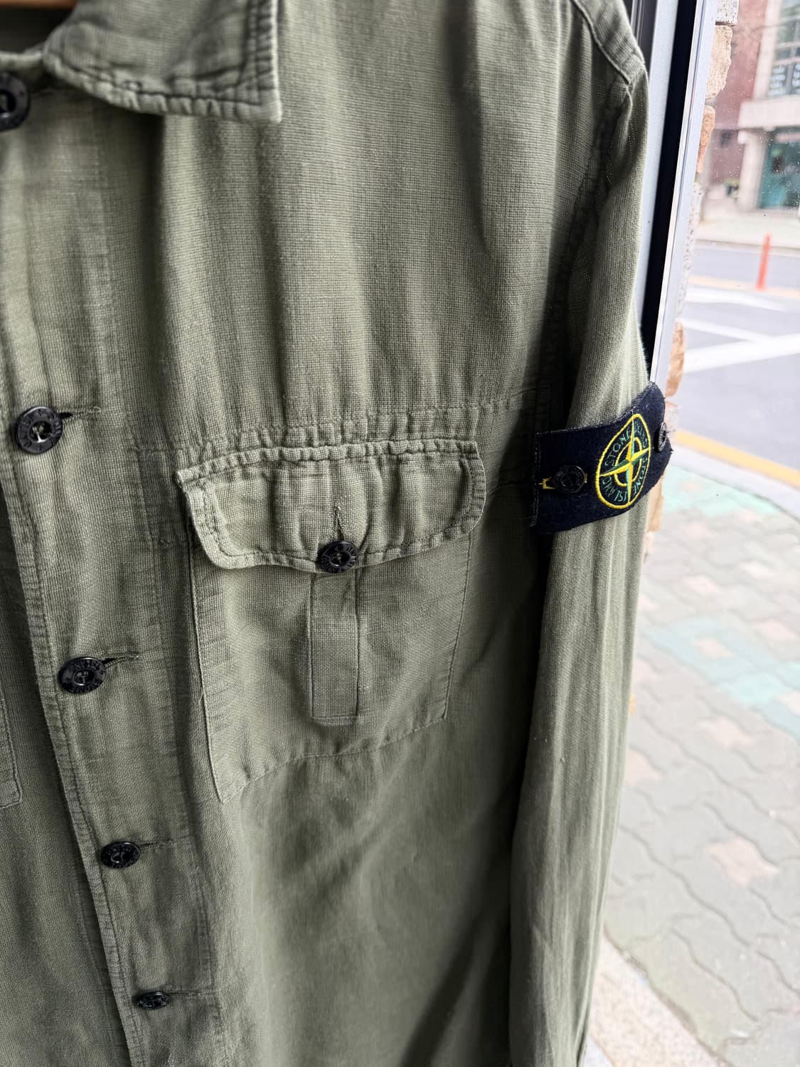 100/ 스톤아일랜드 2000AW 린넨 마 셔츠자켓 상품이미지5