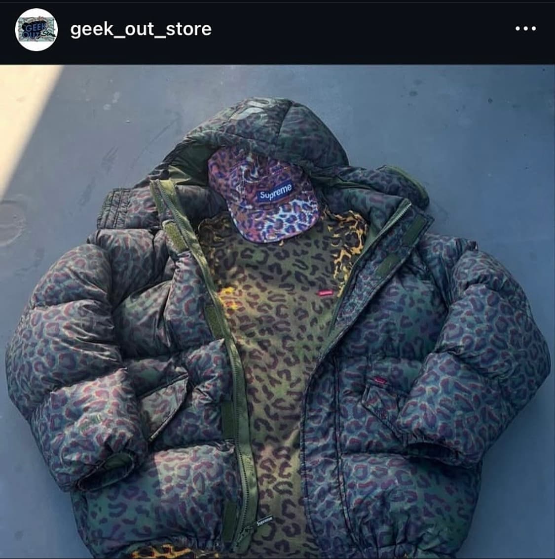[M]FW24 슈프림 700필다운 홀로그램 레오파드 패딩 상품이미지9