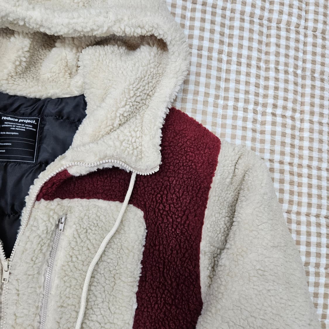 오버핏 플리츠 후드집업 자켓 남자100 상품이미지4