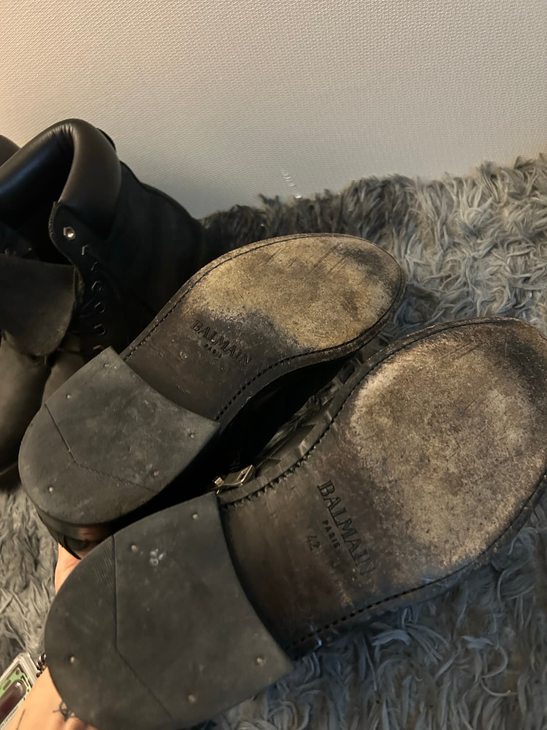 Balmain 2014ss 퀄팅 메탈 실버 부츠 상품이미지5