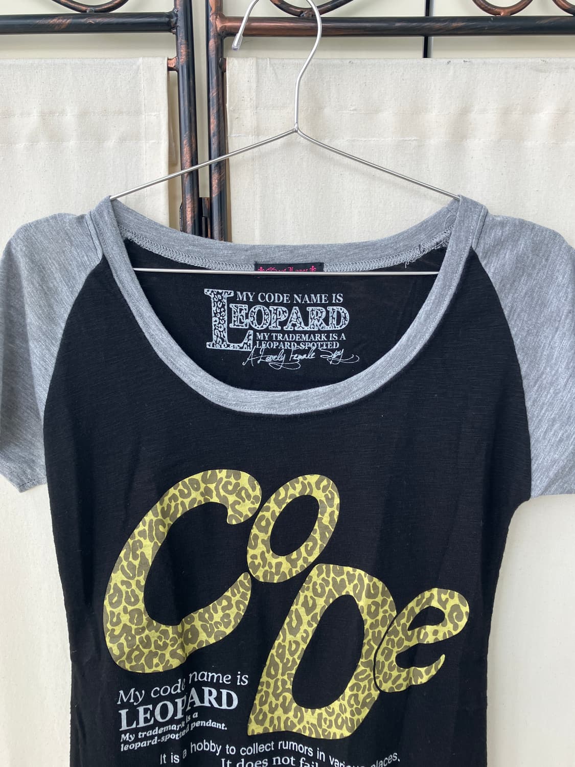 funky gyaru raglan printing half t-shirt 상품이미지2