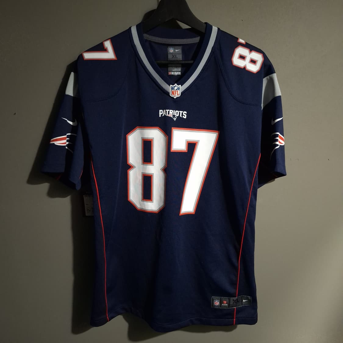 NFL 나이키 네이비 뉴잉글랜드 패트리어츠 87 럭비져지 유니폼 반팔티 상품이미지4