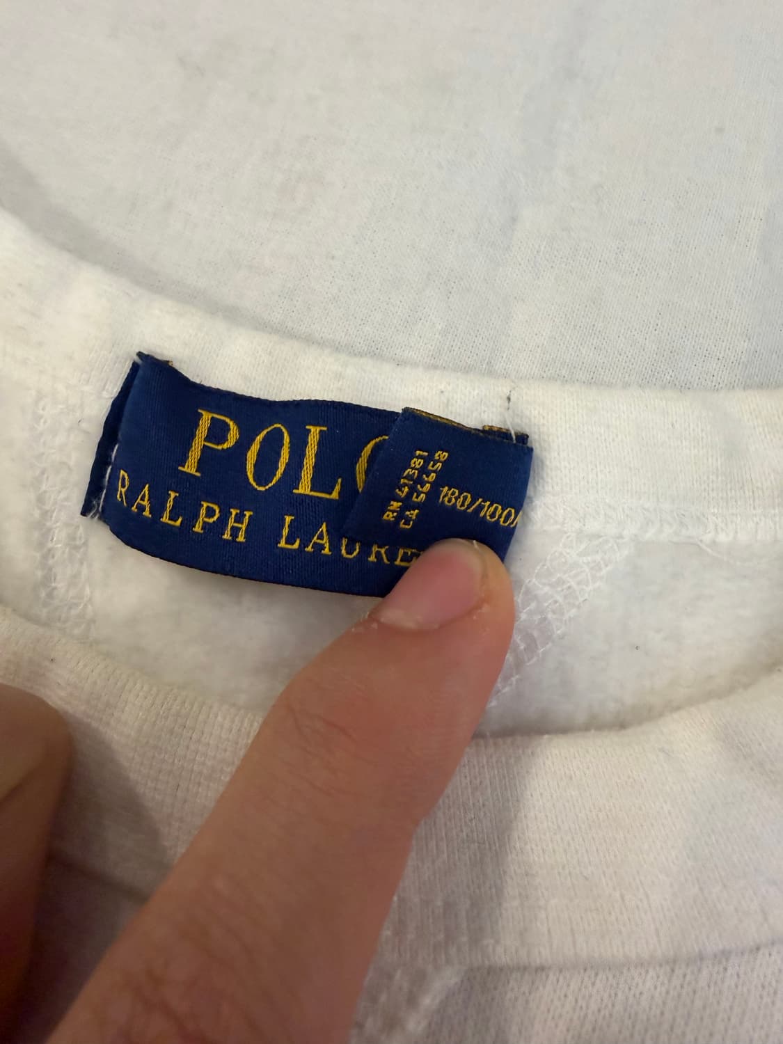 폴로 랄프로렌 맨투맨 스웻셔츠 화이트 상품이미지5