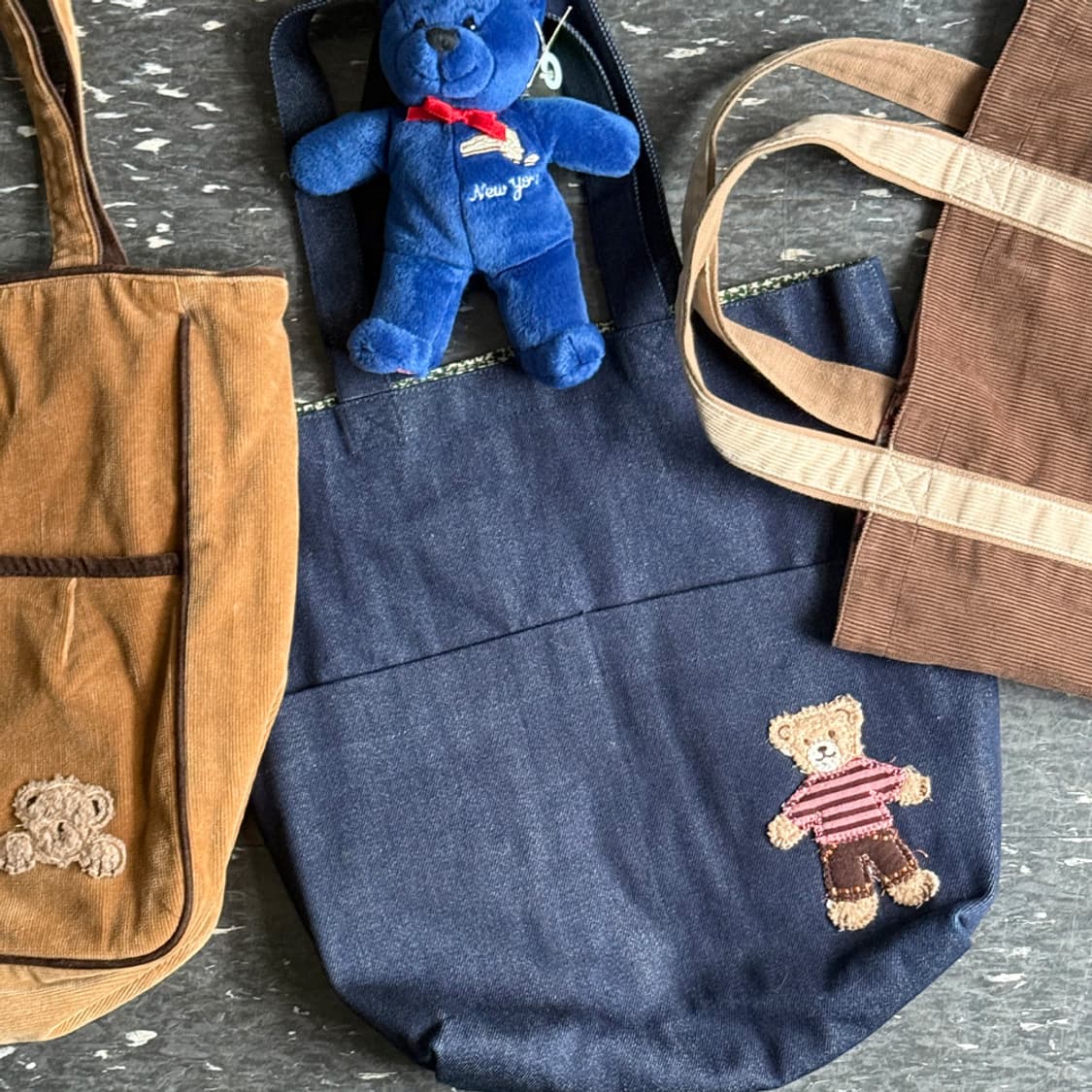 테디 베어 토트백 (NAVY) 상품이미지6