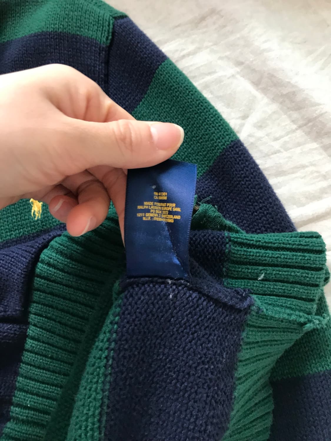 폴로 랄프로렌 포니로고 스트라이프 니트 집업 상품이미지9