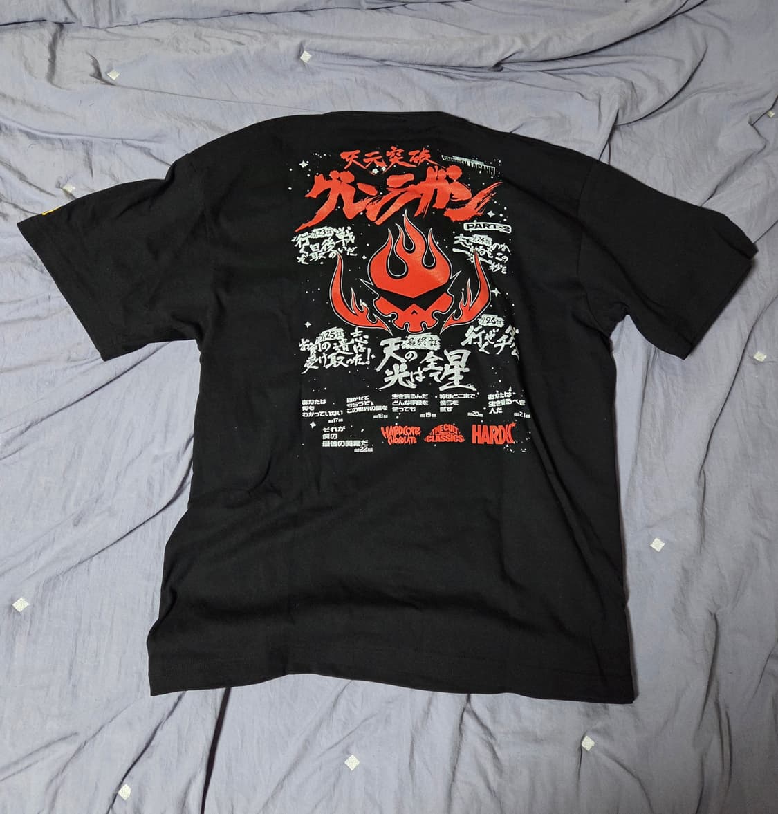 천원돌파 그렌라간 공식 반팔 티셔츠 블랙 XL 상품이미지2