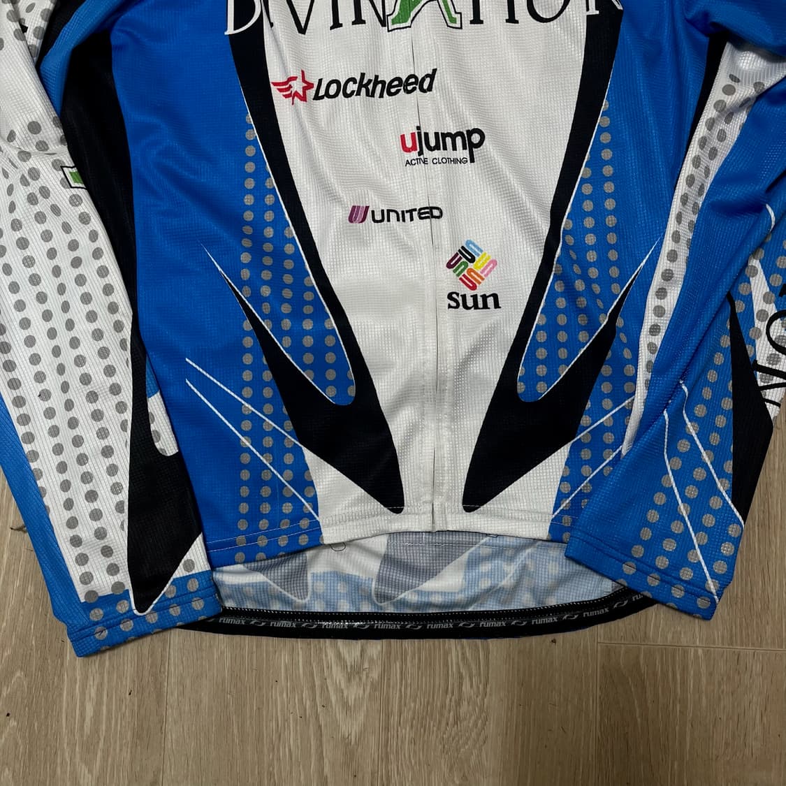 디바이네이션 자전거 싸이클링 기능성 져지 [블루/화이트] L/100 상품이미지3