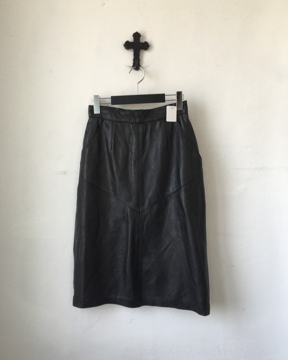 Lamb skin leather skirt 상품이미지1