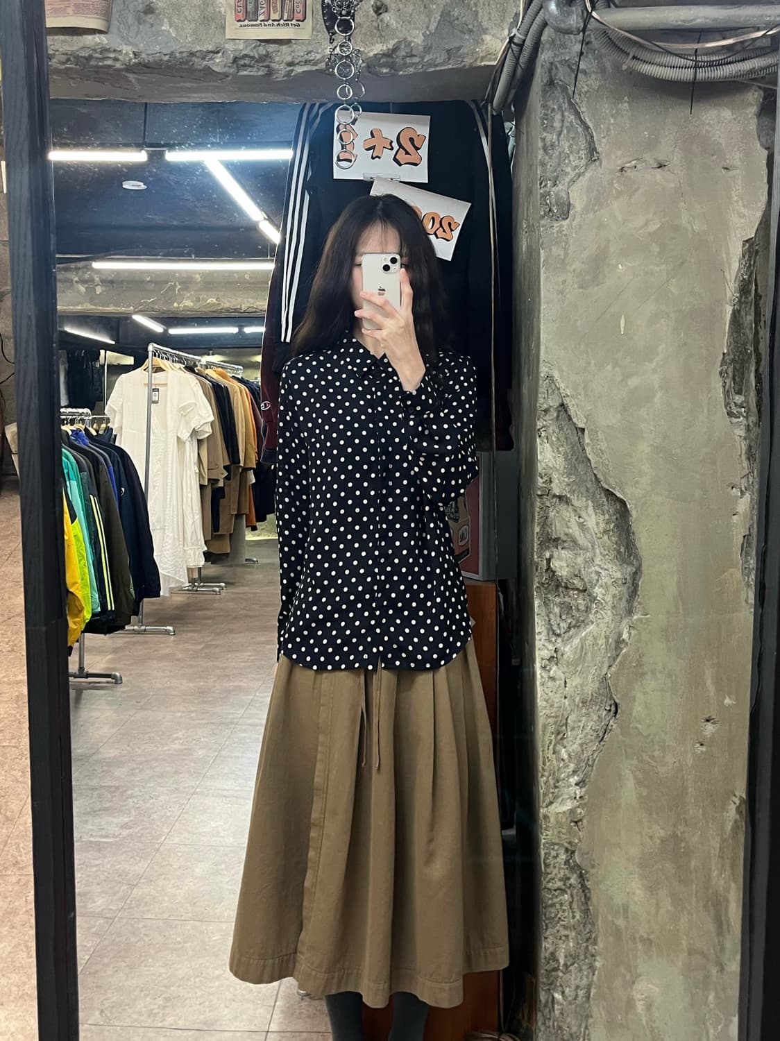 빈티지 도트 블라우스 블랙 #csz3656 상품이미지2