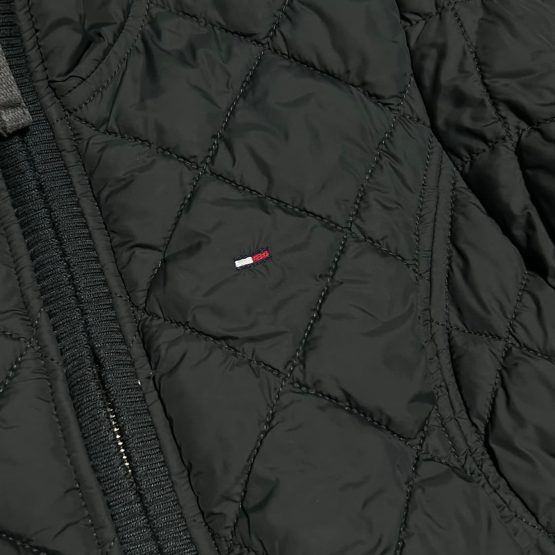 [S] Tommy 타미힐피거 우먼즈 다크그린 누빔 퀼팅 점퍼 상품이미지4