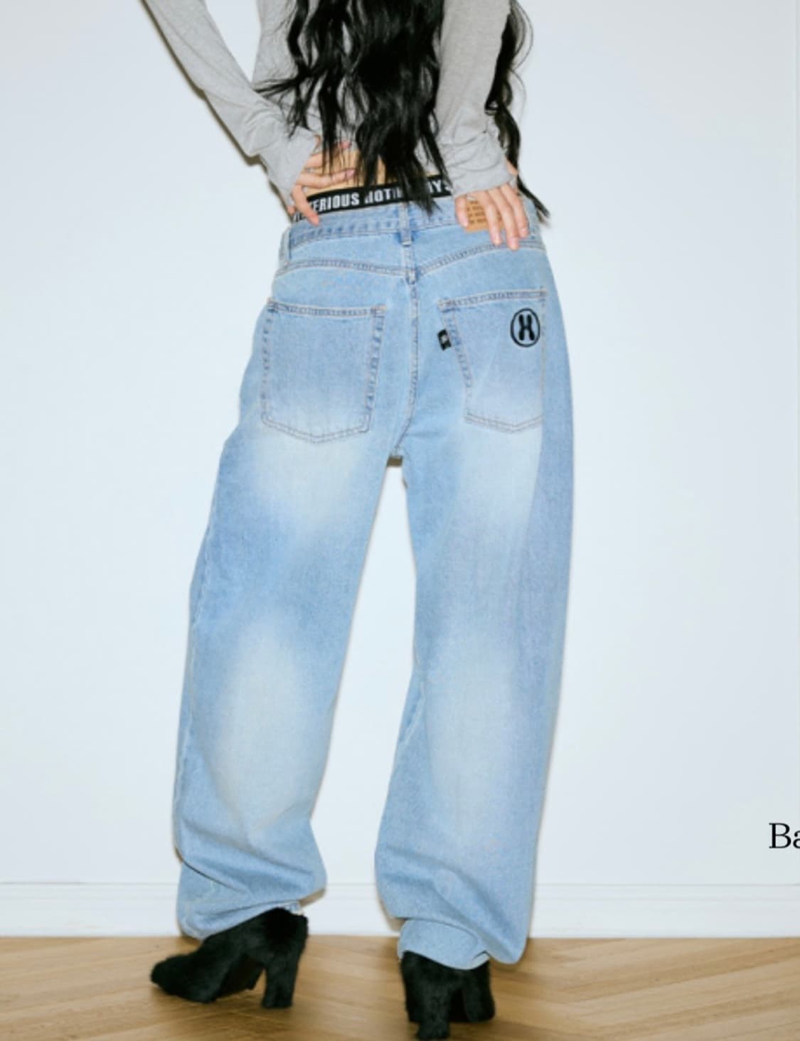 더미스테리어스호텔 베이직 데님 1사이즈 (에이핑크 박초롱 착용) 상품이미지4