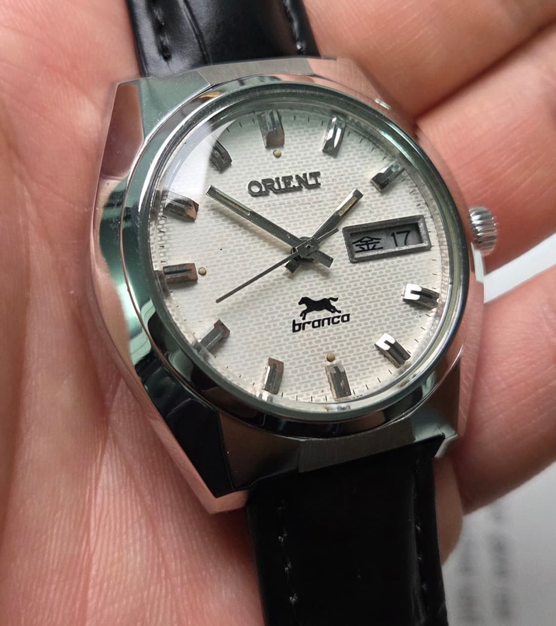 레어] 빈티지 오리엔트 브롱코 입체다이얼 한자 데이데이트 수동 메커니컬 상품이미지8