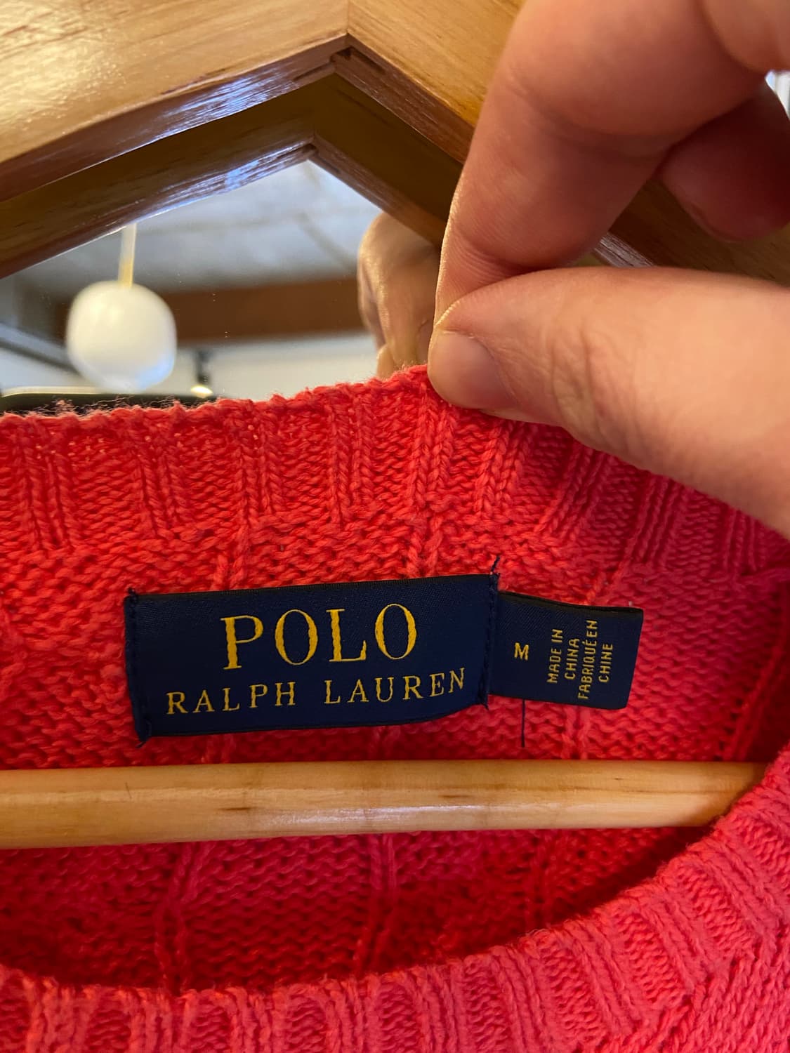 폴로 랄프로렌 케이블 니트 핑크 상품이미지3