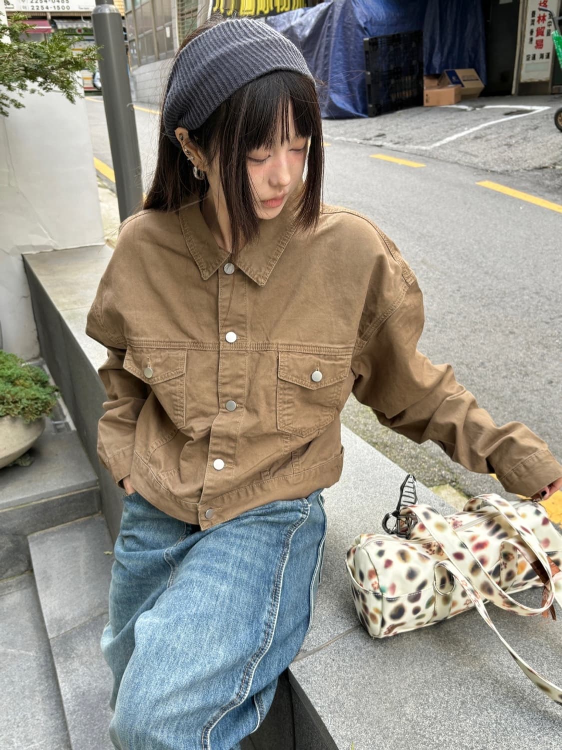 *Pre order [unisex] 시티 워크 빈티지 크롭 자켓(2co) 상품이미지4