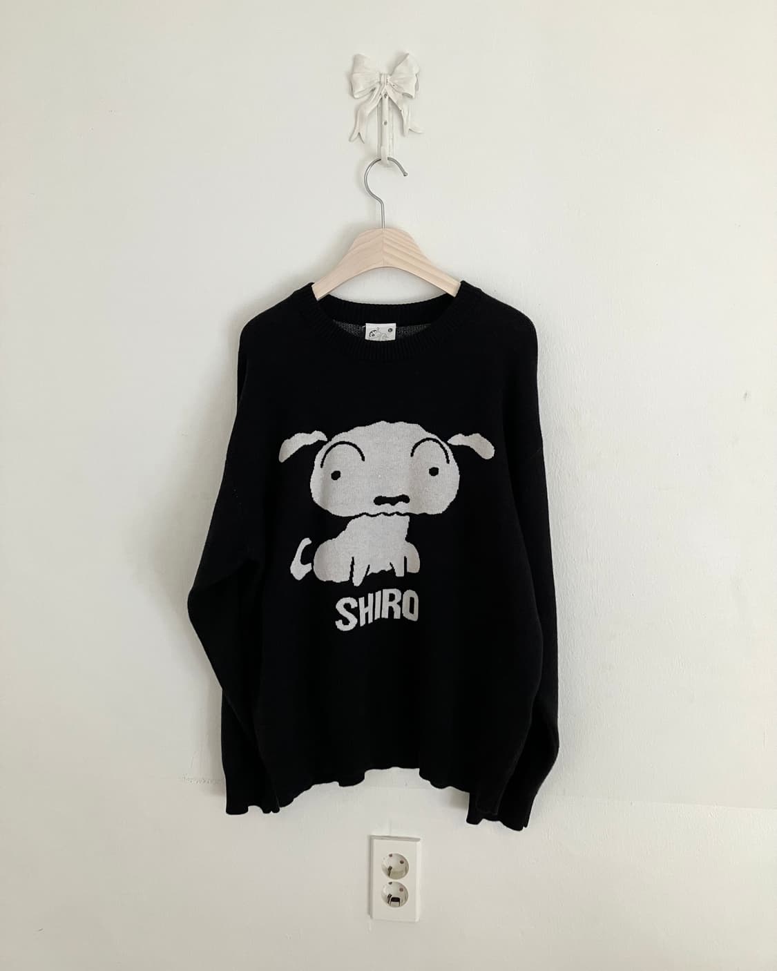 일본 흰둥이 니트 상품이미지2