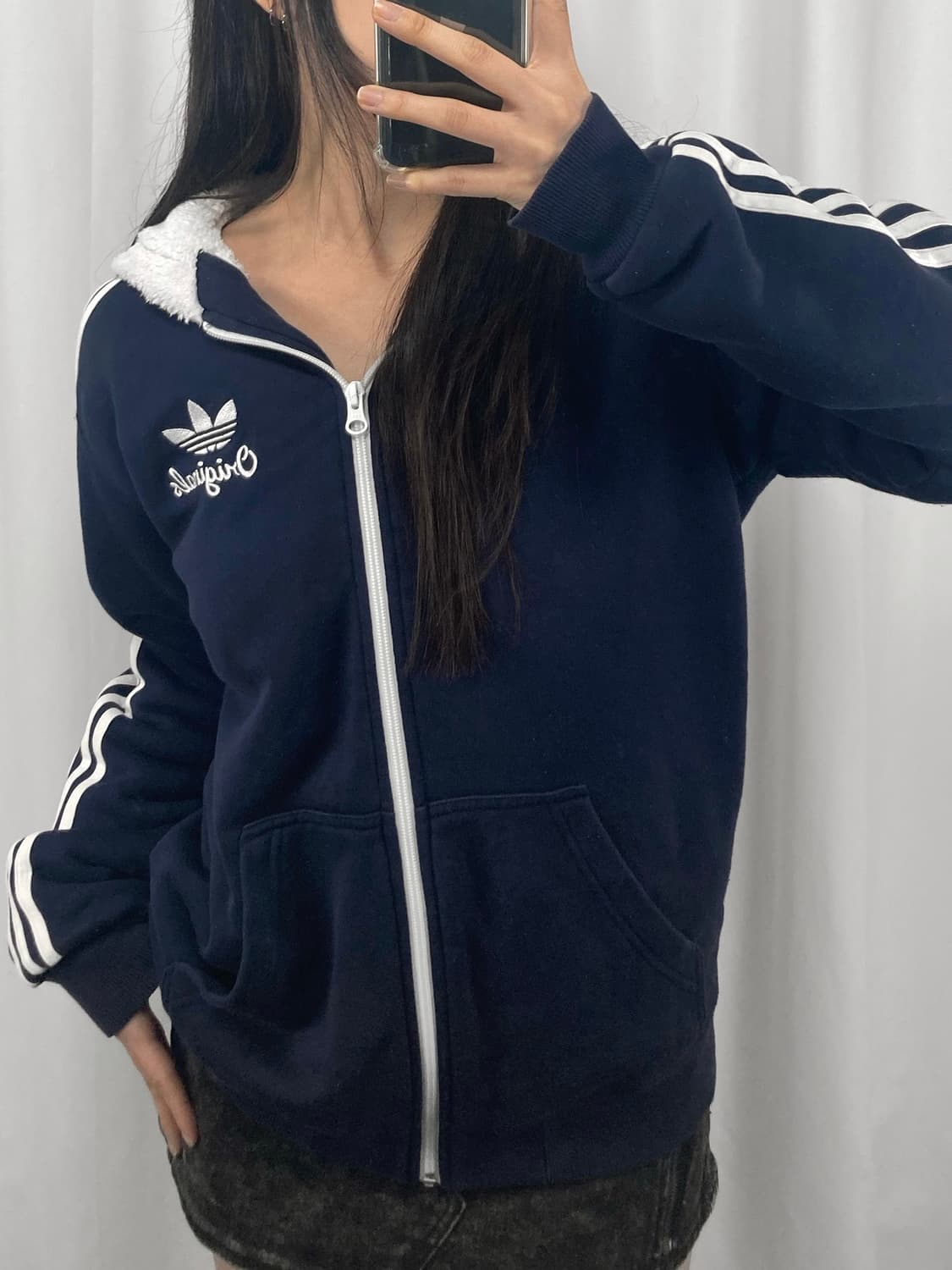 아디다스 네이비 후드집업 상품이미지1