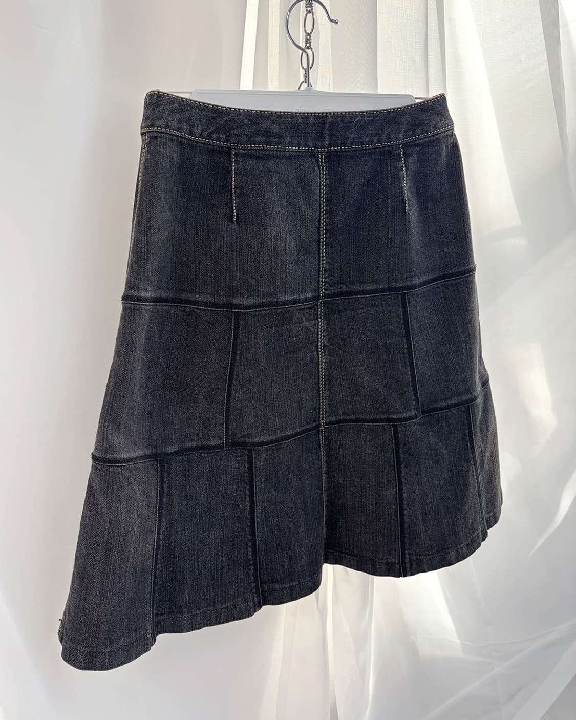 Sonia Rykiel 스퀘어 패치워크 A라인 데님 스커트 상품이미지4