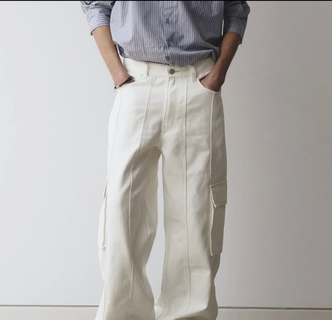 메종미네드 유틸리티 카고 팬츠 화이트 46 상품이미지1