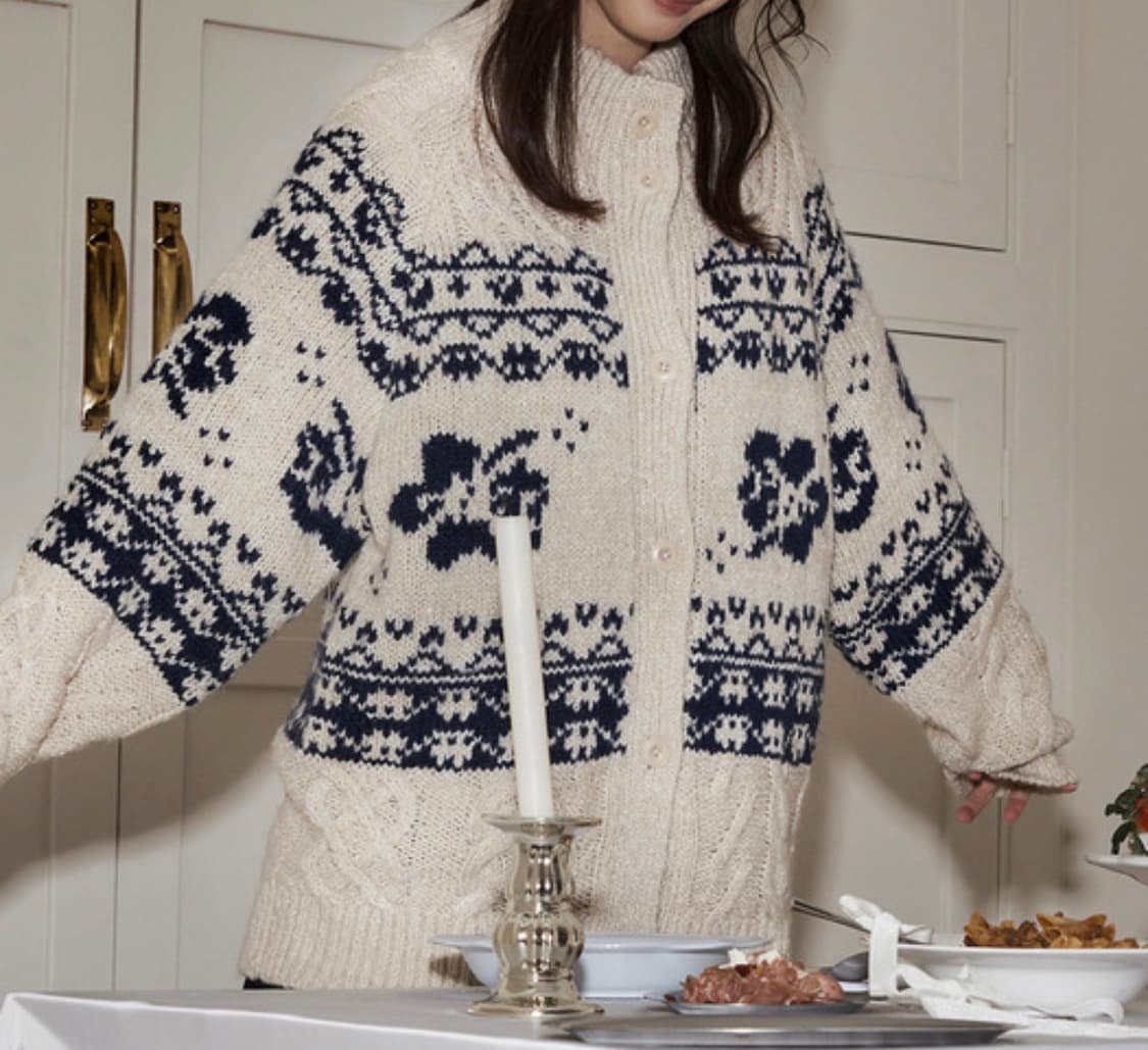 라츠유 Sweetie Holliday Cardigan Ivory 상품이미지1