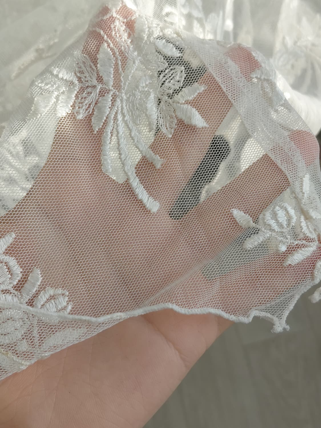 [빈티지] 아이보리 플라워 자수 레이스 스커트 상품이미지3