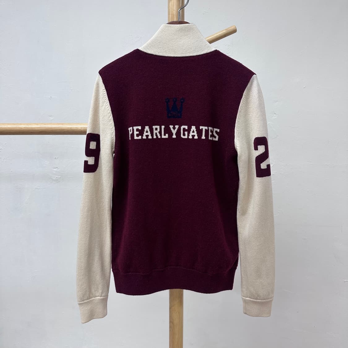 파리게이츠 골프웨어 여성 방풍 울캐시미어 집업가디건 0사이즈 J25 상품이미지4