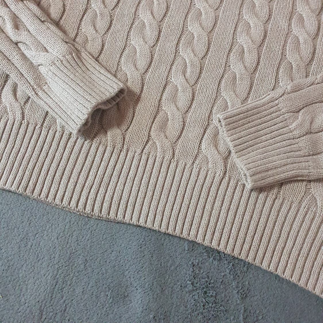 폴로 코튼 케이블 니트 S 베이지 상품이미지8