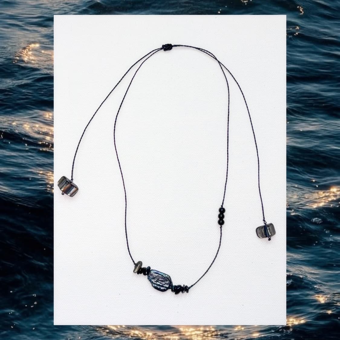 Pearl point shimmer necklace 펄 포인트 쉬머 목걸 상품이미지1