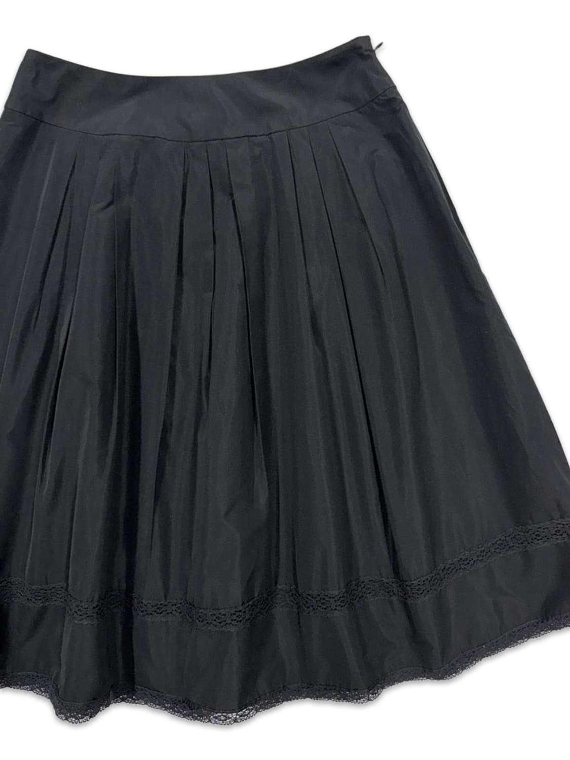 빈티지 FRANCO FERRARO 블랙 플레어 레이스 미디 스커트 상품이미지2