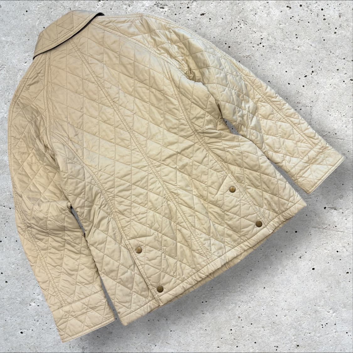 [40] 바버 퀼팅 비드넬 자켓 아이보리 C156 상품이미지2