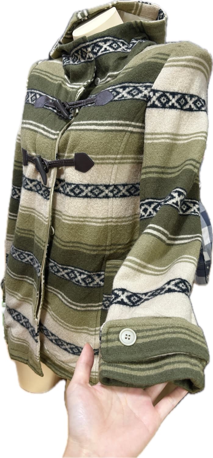 말차 떡코 가디건느낌 빈티지 모리 떡볶이코트 급처 상품이미지4