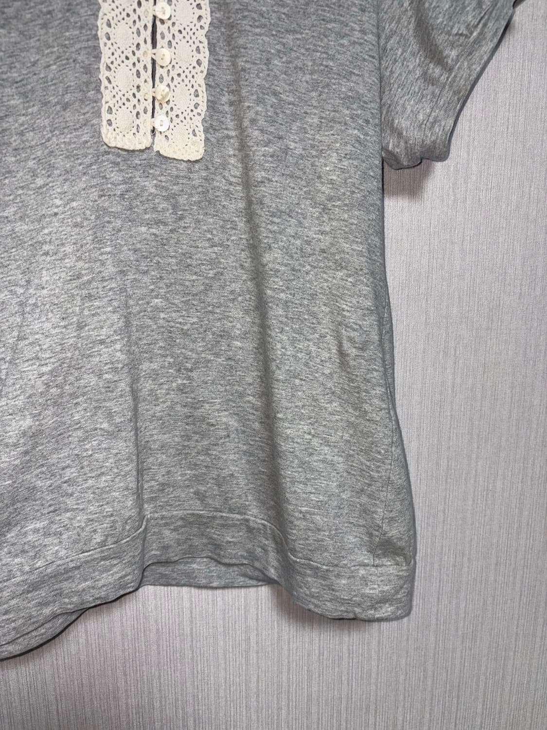 그레이 카라 반소매 티셔츠 상품이미지7