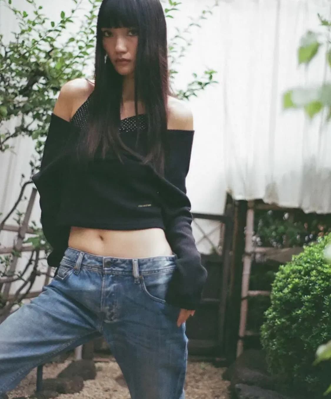 wsc archive deep v neck knit 001 블랙 상품이미지1