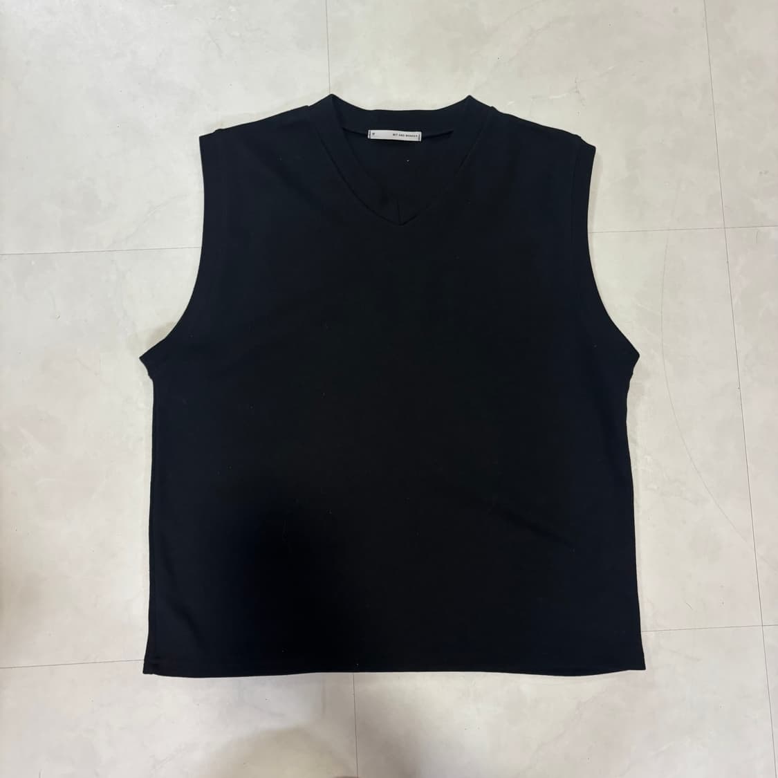 블랙 니트 조끼 M 상품이미지1