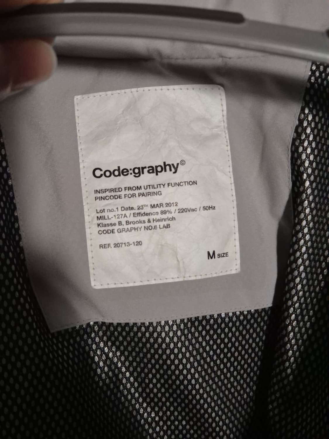 코드그라피 몬스터 숏패딩 그레이 M 사이즈 상품이미지5