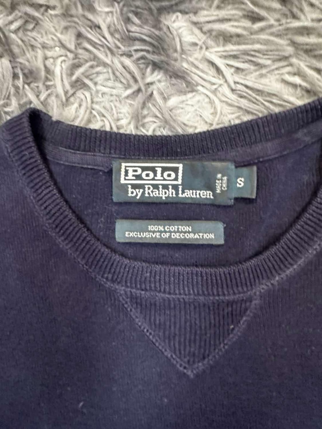 폴로 랄프로렌 네이비 코튼 니트(S) 상품이미지3