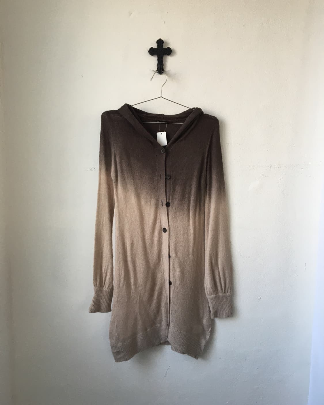 Dyed point hood knit cardigan 상품이미지2