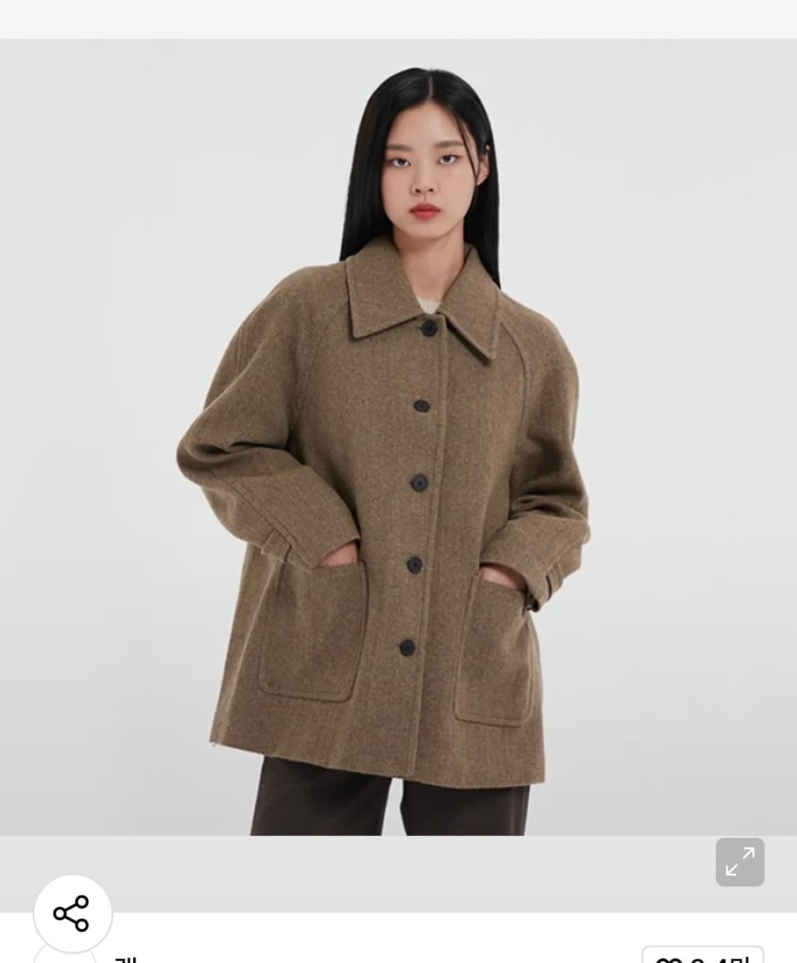 lap 랩 싱글 숏코트 브라운(새상품) 상품이미지1