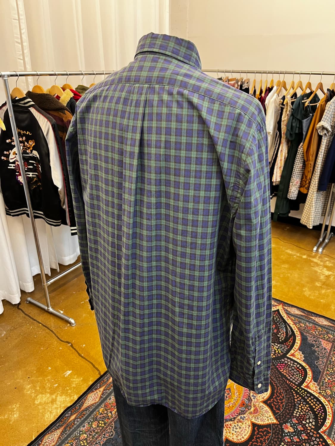 폴로 랄프 로렌 체크 셔츠 네이비 상품이미지5