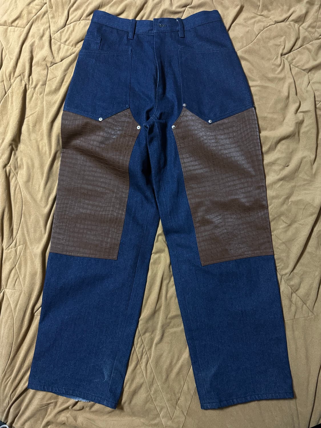 엔아카이브 컬렉션 라인 레더패치 데님 팝니다 상품이미지1