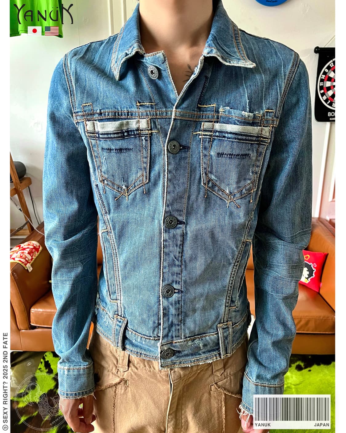 YANUK ヤヌーク Japan Detail Denim Jakcet 상품이미지1