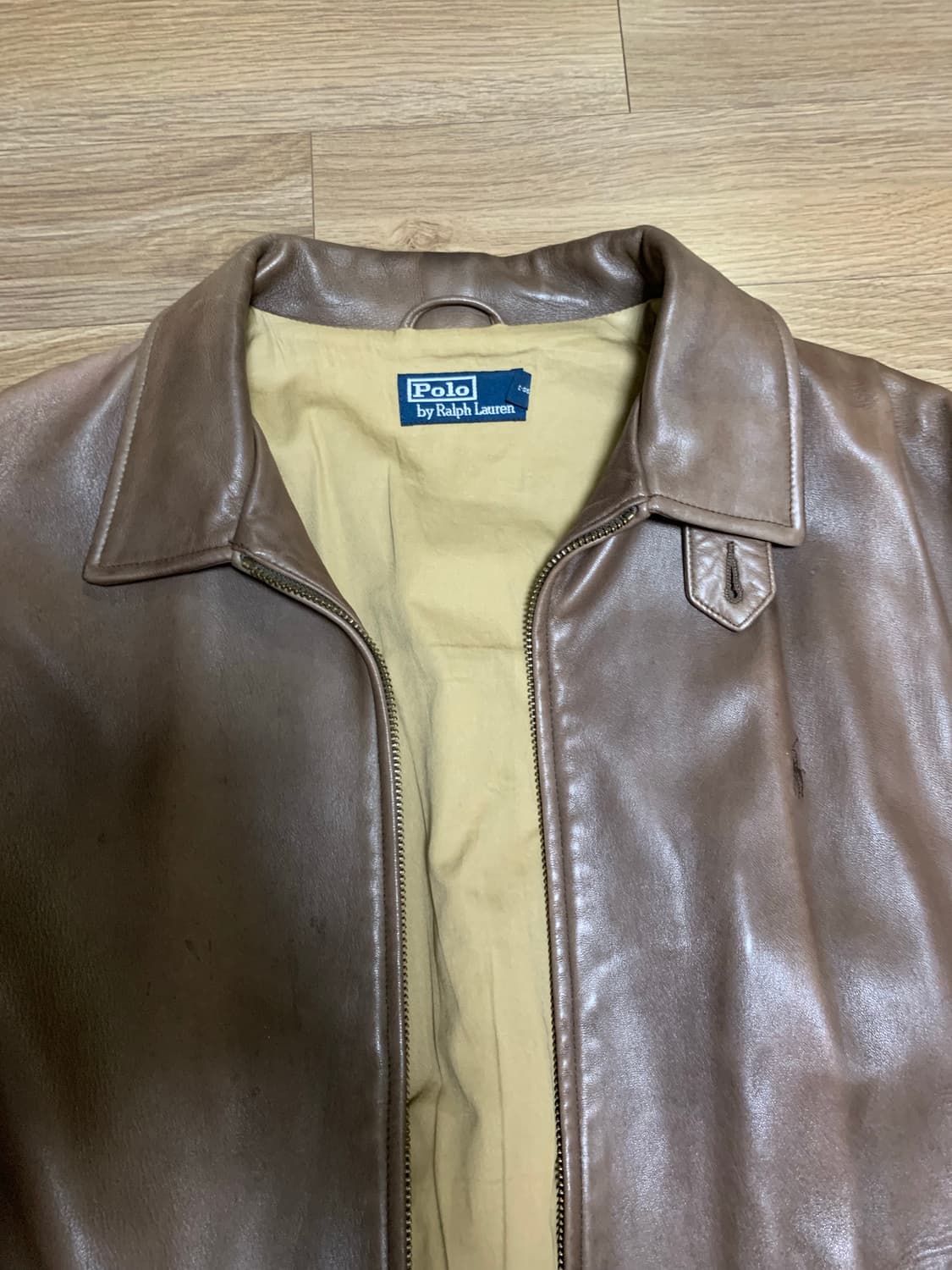 90s 폴로 랄프로렌 맥스웰 브라운 레더자켓 상품이미지2