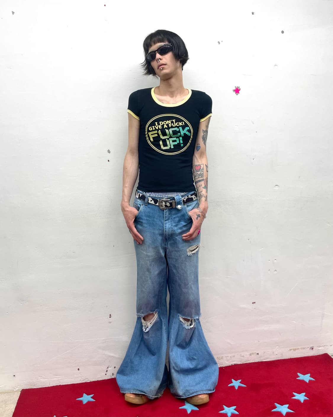 I DON'T GIVE A FUCK UP! T-shirt 상품이미지5