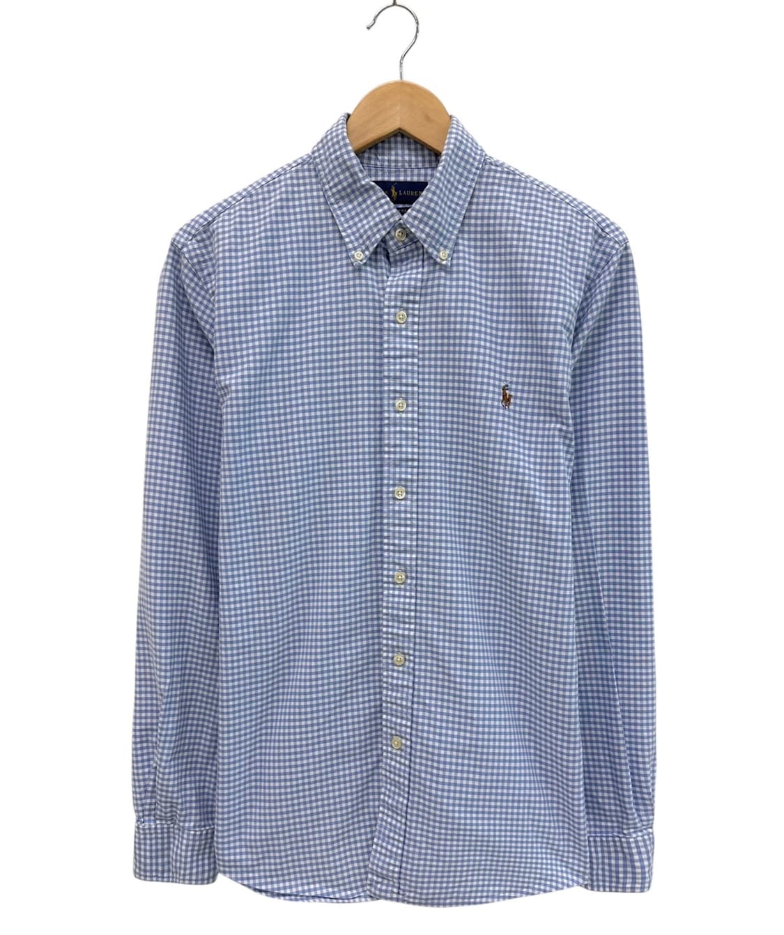 폴로 체크셔츠 화이트&스카이블루 (M,클래식핏) 상품이미지1