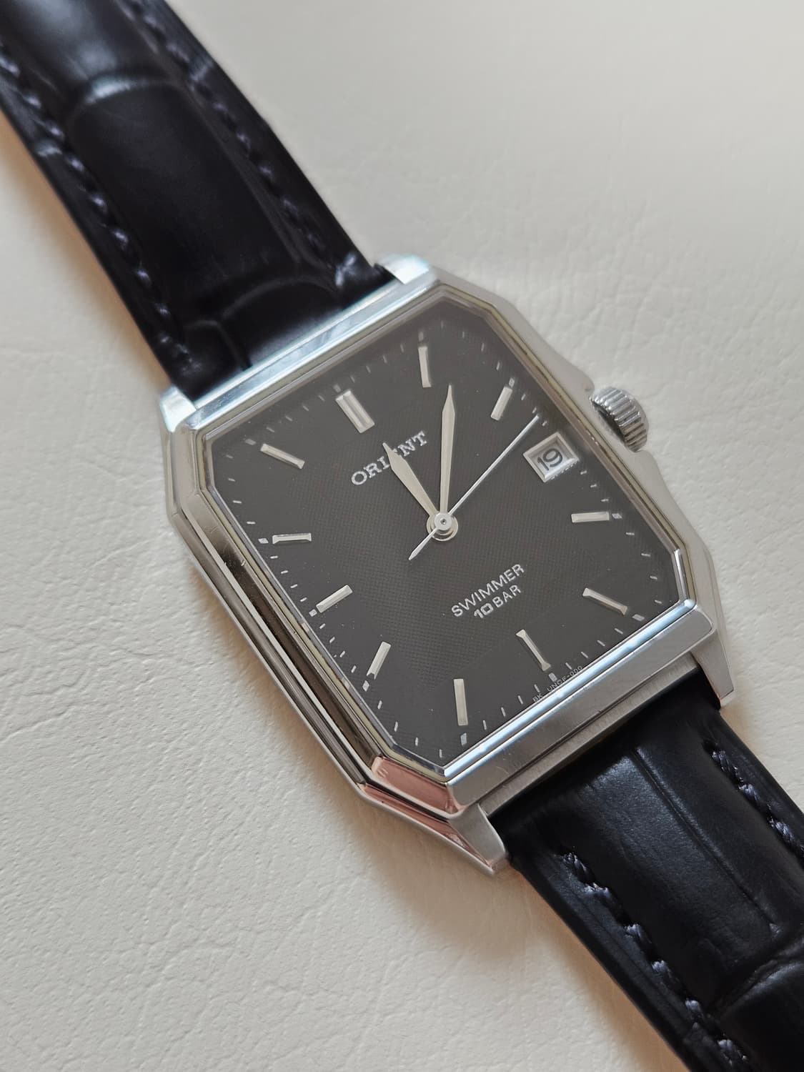 빈티지 오리엔트 스위머 검판 가죽 시계 상품이미지1